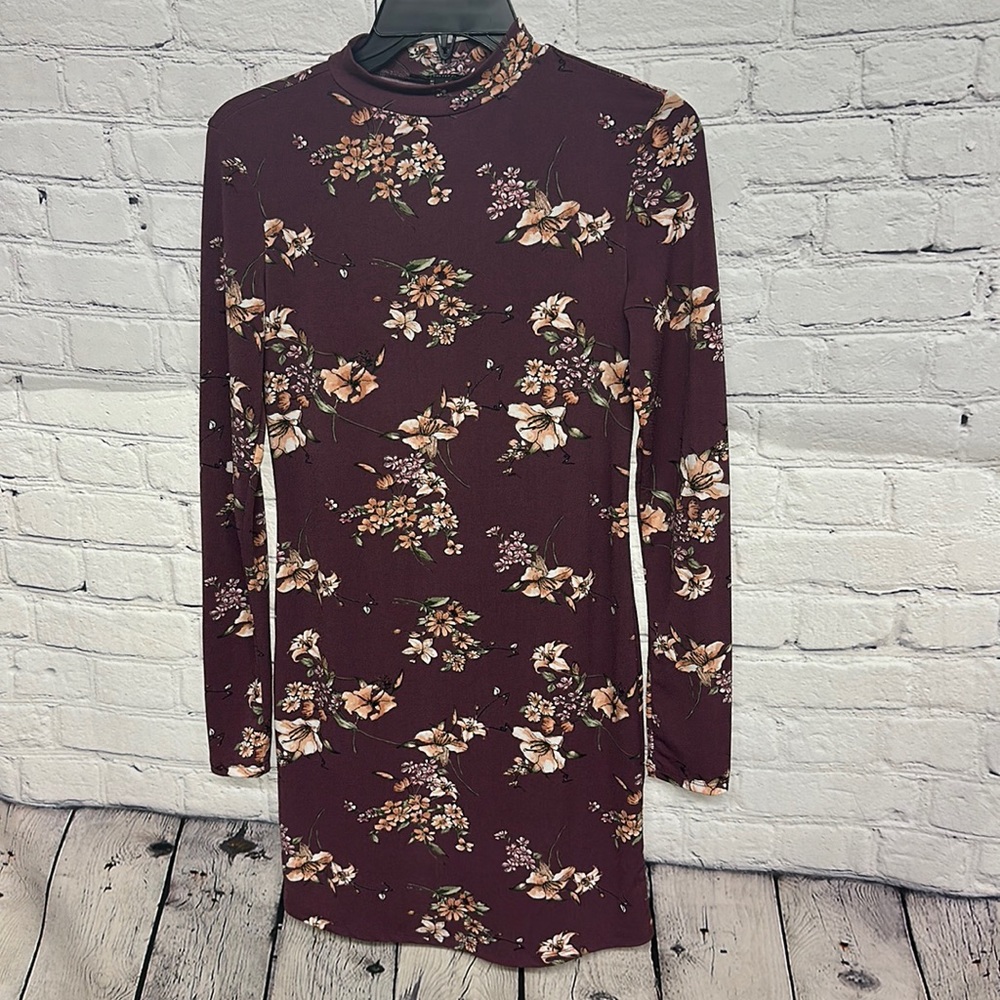 Forever 21 Burgundy Flower Dress